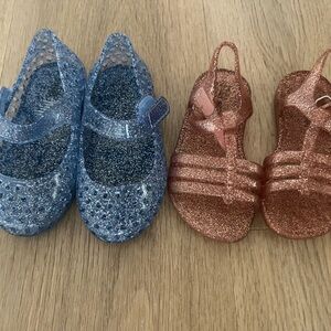 Glittery Pink and Blue Kids Jellies